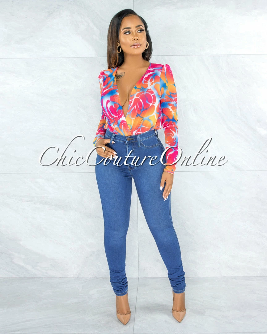 Vendor-unknown JUST IN Tory Medium Denim High-Waist Skinny Jeans