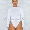 Vendor-unknown JUST IN Libertad White Mock Long Sleeves Bodysuit
