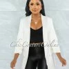 Vendor-unknown Xandria Off-White Boyfriend Long Blazer JUST IN