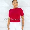 Vendor-unknown Prospera Raspberry Red Fury Round Neck Top