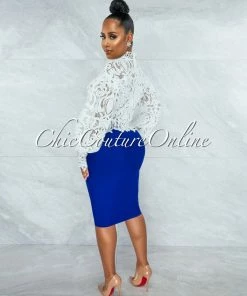 Vendor-unknown Amber Off-White Long Sleeves Crochet Crop Top