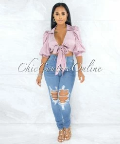 Vendor-unknown Lundy Denim High-Waist Distressed Skinny Jeans JUST IN