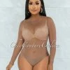 Vendor-unknown Granada Mocha Mesh Sheer Bodysuit