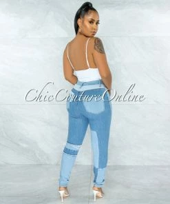 Vendor-unknown Golding Medium DIY Illusion Denim High-Waist Jeans