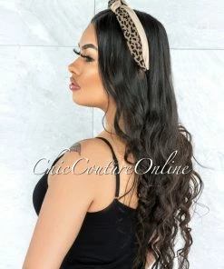 Vendor-unknown Leesa Beige Leopard Print Knot Headband