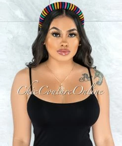 Vendor-unknown Shah Multi Color Striped Headband JUST IN