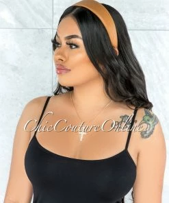 Vendor-unknown Alexis Brown Faux Leather Simple Headband JUST IN