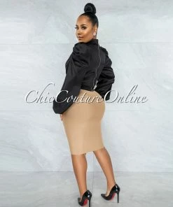 Vendor-unknown JUST IN Karishma Black Luxe Satin Blouse