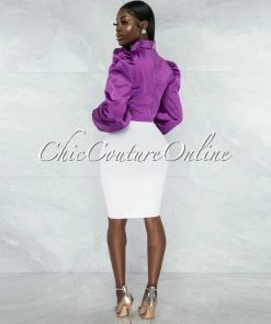 Vendor-unknown Karishma Purple Luxe Satin Blouse