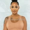Vendor-unknown JUST IN Cavana Nude Trim Details Ribbed Crop Top