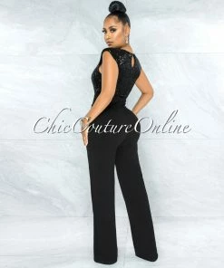 Vendor-unknown Marcie Black High Waist Straight Legs Pants JUST IN