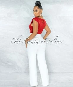 Vendor-unknown Marcie Off-White High Waist Straight Legs Pants