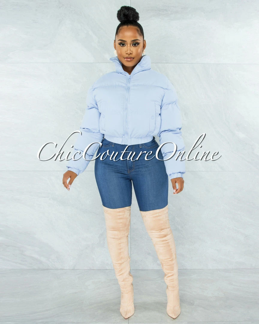 Vendor-unknown Alexa Baby Blue Puffy Jacket