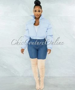 Vendor-unknown Alexa Baby Blue Puffy Jacket