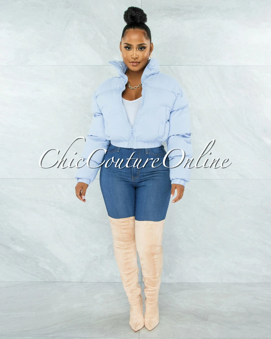Vendor-unknown Alexa Baby Blue Puffy Jacket