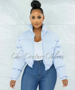 Vendor-unknown Alexa Baby Blue Puffy Jacket
