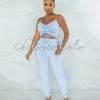 Vendor-unknown Ansley Baby Blue Ruched Crop Top & Jogger Pants Set JUST IN