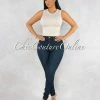 Vendor-unknown JUST IN Mia Dark Wash Denim High-Waist Skinny Jeans