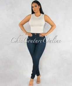 Vendor-unknown JUST IN Mia Dark Wash Denim High-Waist Skinny Jeans