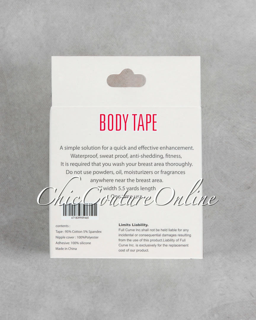 Vendor-unknown JUST IN Fearless Mocha Instant Lift Body Tape W Nipple Covers