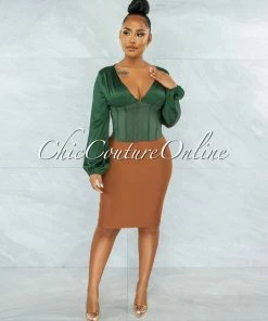 Vendor-unknown JUST IN Joseph Coffee Elastic Bandage Skirt