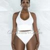 Vendor-unknown Dahy White Ribbed Undergarment Two-Piece Set
