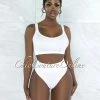 Vendor-unknown Beatha White Ribbed Undergarment Two-Piece Set JUST IN