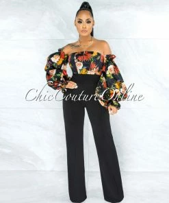 Vendor-unknown Marcie Black High Waist Straight Legs Pants JUST IN