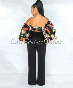 Vendor-unknown Marcie Black High Waist Straight Legs Pants JUST IN