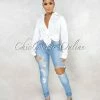Vendor-unknown Evinna Light Wash Destroyed Denim Mid Waist Jeans