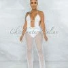 Vendor-unknown Floyd Off-White Crochet Cover-Up Fishnet Set SWIM