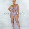 Vendor-unknown SWIM Rojas Lilac Crochet Cover-Up Fishnet Set