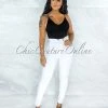 Vendor-unknown Chelsea White Denim High-Waist Skinny Jeans