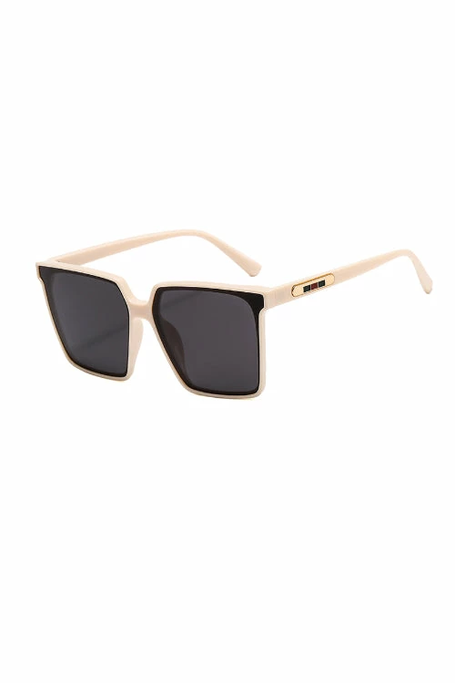 Vendor-unknown JUST IN Mario Beige Oversize Sunglasses