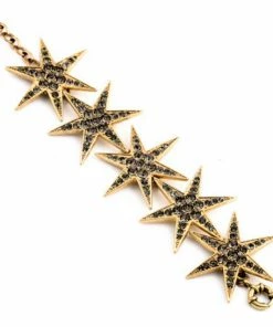 Vendor-unknown JUST IN Retro Star Shape Rhinestone Bracelet
