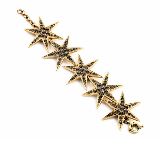 Vendor-unknown JUST IN Retro Star Shape Rhinestone Bracelet