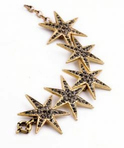 Vendor-unknown JUST IN Retro Star Shape Rhinestone Bracelet