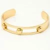 Vendor-unknown Anika Golden Three Dotted Polished Cuff Bracelet