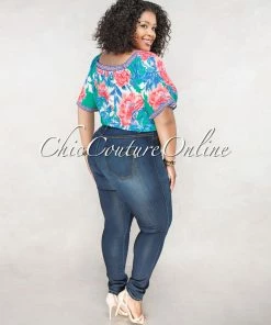 Vendor-unknown Mia Dark Wash Denim High-Waist CURVACEOUS Denim Jeans CURVY