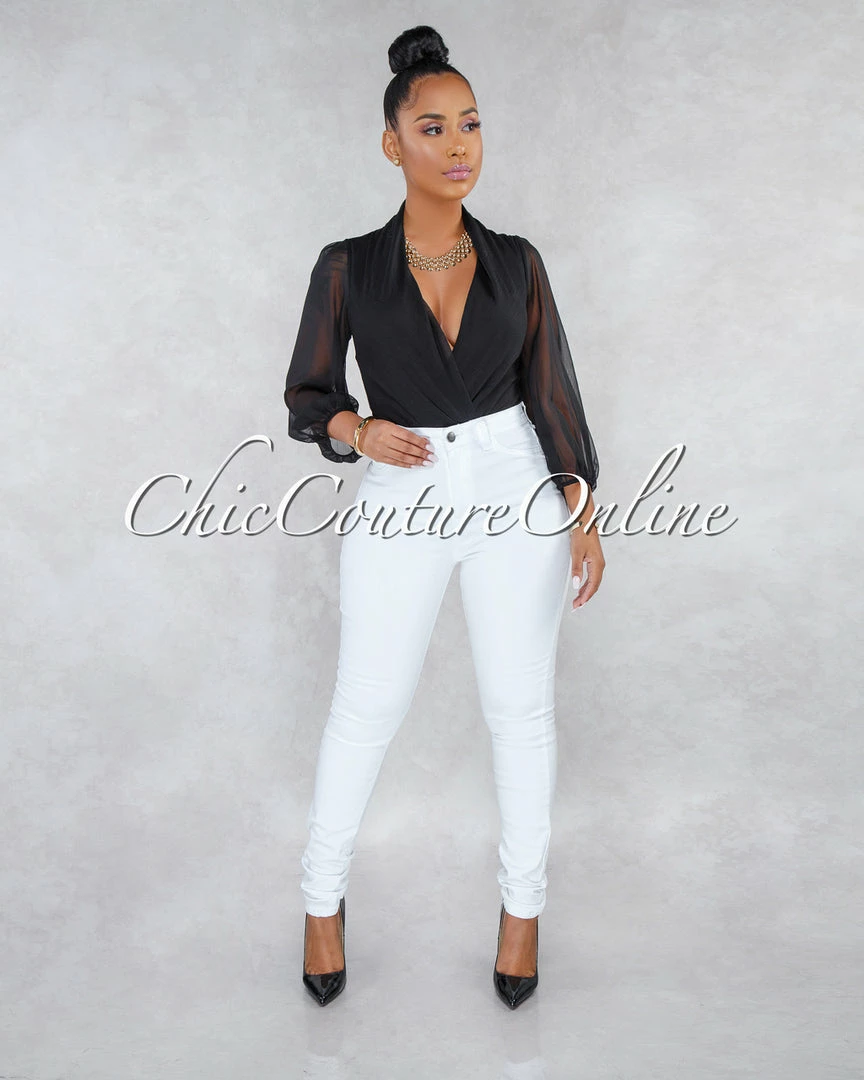 Vendor-unknown JUST IN Dariel White Denim High-Waist Skinny Jeans