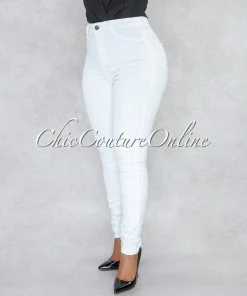 Vendor-unknown JUST IN Dariel White Denim High-Waist Skinny Jeans