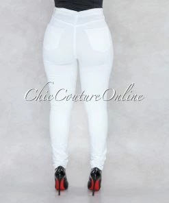 Vendor-unknown JUST IN Dariel White Denim High-Waist Skinny Jeans