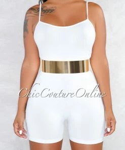 Vendor-unknown Chester Gold Plate Thick Bendable Belt