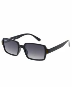 Vendor-unknown JUST IN Cassie Black Gradient Rectangular Sunglasses