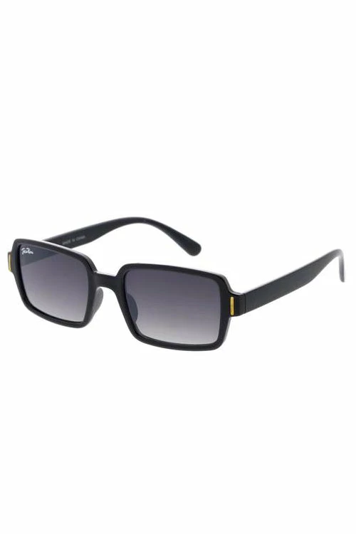 Vendor-unknown JUST IN Cassie Black Gradient Rectangular Sunglasses