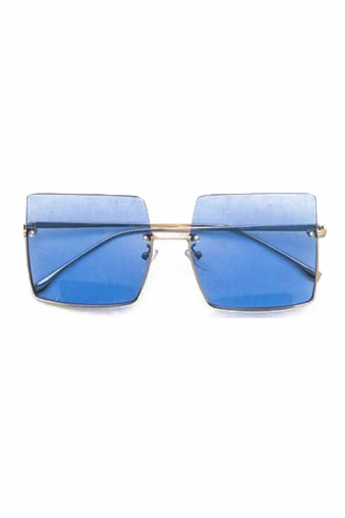 Vendor-unknown JUST IN Jeremy Blue Square Sunglasses
