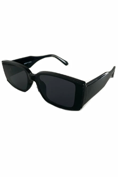 Vendor-unknown Korra Black Rectangular Sunglasses JUST IN