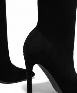 Vendor-unknown Alex Black Faux Suede Over-The-Knee Boots SHOES