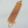Vendor-unknown JUST IN Lexana Multi Row Gold Wide Link Chain Bracelet