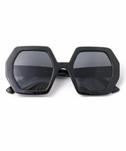 Vendor-unknown Oxxa Black Hexagon Sunglasses ACCESSORIES